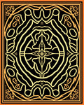 Golden Black Intricate Tribal Medallion Rug