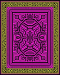 Vibrant Pink Geometric Maze Rug