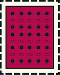 Bold Pink Geometric Interlocking Shapes Rug