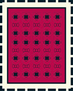 Bold Pink Geometric Interlocking Shapes Rug