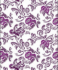 Rich Plum Floral Swirl Contemporary Rug