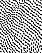Black White Dotted Organic Wave Rug
