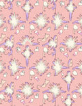 Pastel Pink Artistic Floral Burst Rug