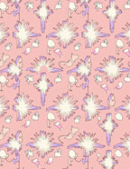 Pastel Pink Artistic Floral Burst Rug