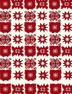 Crimson Medallion Star Array Rug