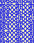 Electric Blue Lattice Geometric Rug