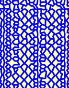 Electric Blue Lattice Geometric Rug