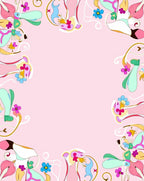Whimsical Pastel Floral Swirls Rug