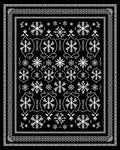 Black White Intricate Snowflake Rug