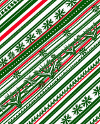 Diagonal Green Red White Nature Stripes Rug