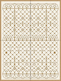 Brown Lattice Floral Detail Rug