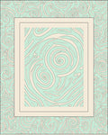 Aqua Cream Swirl Abstract Rug