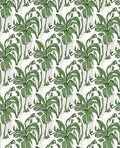 Green Tropical Leaf Medallion Repeating Rug