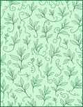 Light Green Botanical Leaf Vines Rug