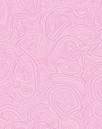 Pink Whimsical Organic Line Art Rug
