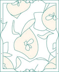 Cream Floral Outline Art Rug