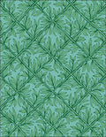 Art Nouveau Green Leaf Trellis Rug