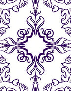 Deep Purple Flourish Medallion Rug
