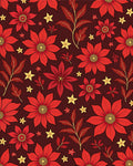 Crimson Flower Starry Night Arrangement Rug