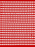 Crimson White Interlocking Geometric Rug