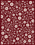Cream Floral Vine Lattice Ruby Rug