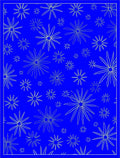 Vibrant Blue Starburst Bursting Rug