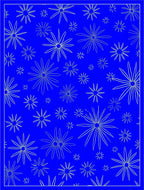 Vibrant Blue Starburst Bursting Rug