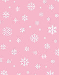 Pink White Snowflake Cluster Rug