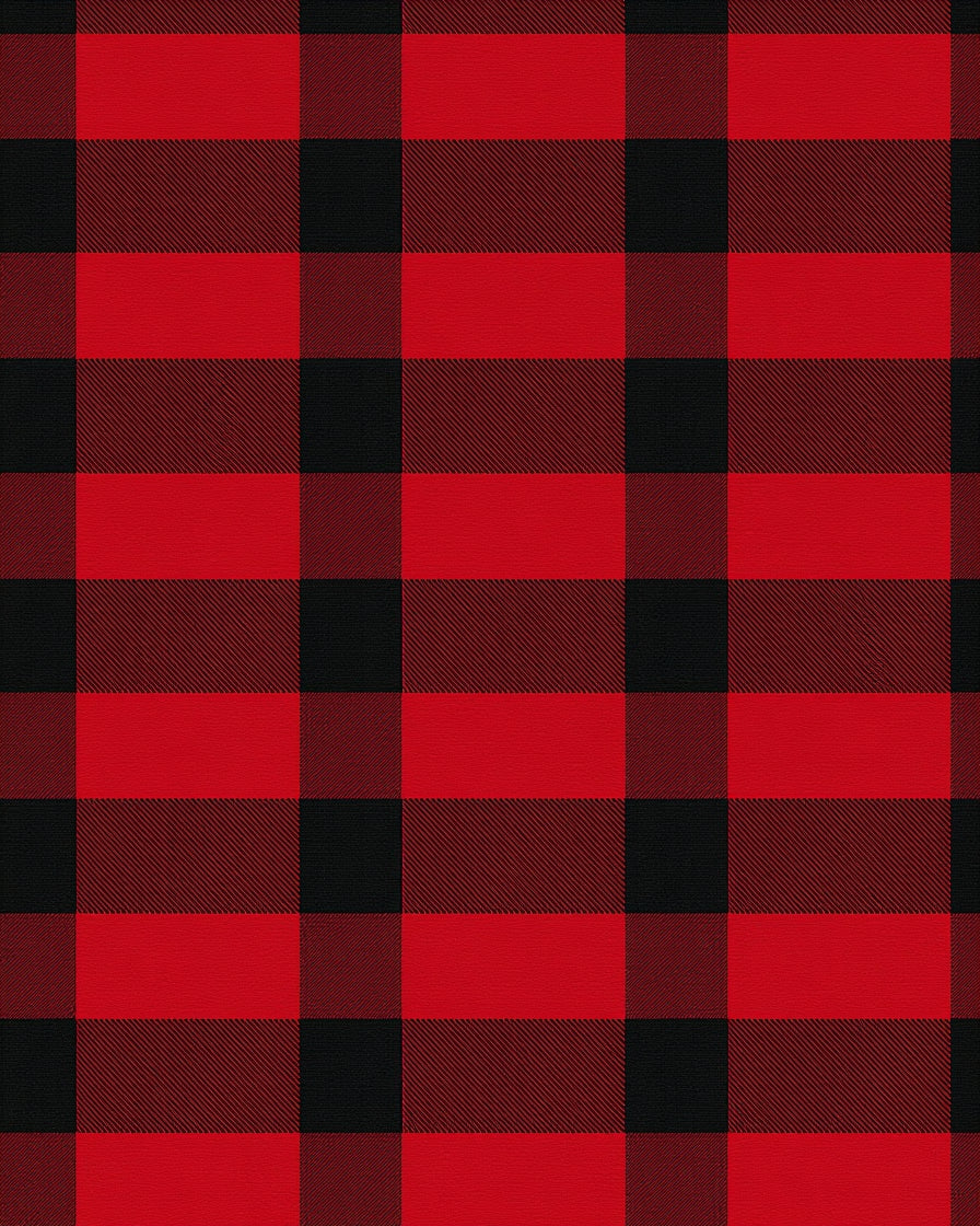 Classic Red Black Buffalo Check Plaid Rug