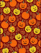 Autumn Jack O Lantern Pumpkin Foliage Rug