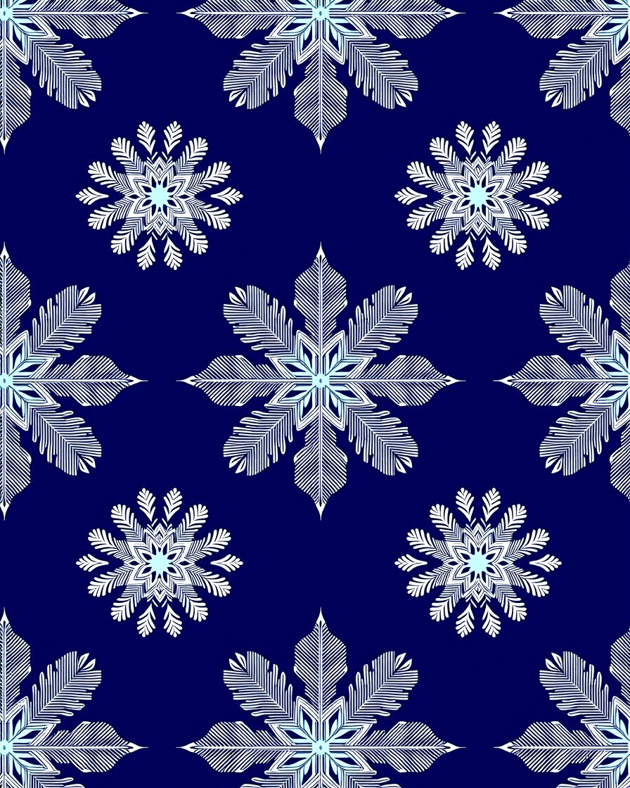 Deep Blue Snowflake Nova Rug
