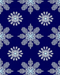 Deep Blue Snowflake Nova Rug