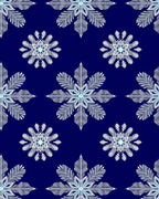 Deep Blue Snowflake Nova Rug