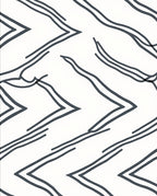 Bold Charcoal Jagged Lines Rug