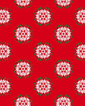 Crimson Snowflake Starburst Medallion Rug