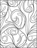 Elegant Black Swirls Flowing Vine Rug