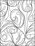 Elegant Black Swirls Flowing Vine Rug