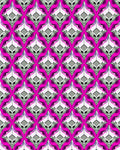 Vibrant Magenta Art Nouveau Floral Rug