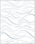 Soft Blue Calming Wave Lines Rug