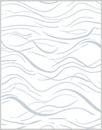 Soft Blue Calming Wave Lines Rug