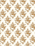 Antique Gold Floral Damask Rug