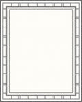 Gray Geometric Border Square Rug