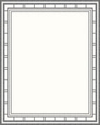 Gray Geometric Border Square Rug