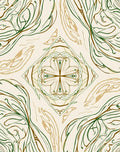 Earthy Abstract Floral Scroll Rug