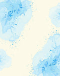 Pale Blue Abstract Watercolor Splatter Rug