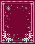 Winter White Snowflake Abundant Border Rug