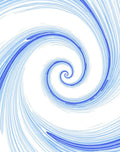 Dynamic Blue White Swirl Rug