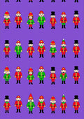 Red Green Toy Soldier Collection Rug