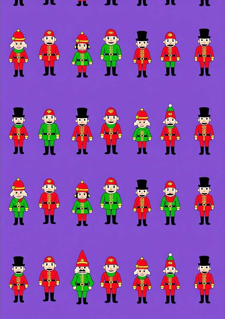 Red Green Toy Soldier Collection Rug