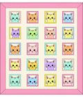 Pastel Kitty Collage Framed Illustrations Rug